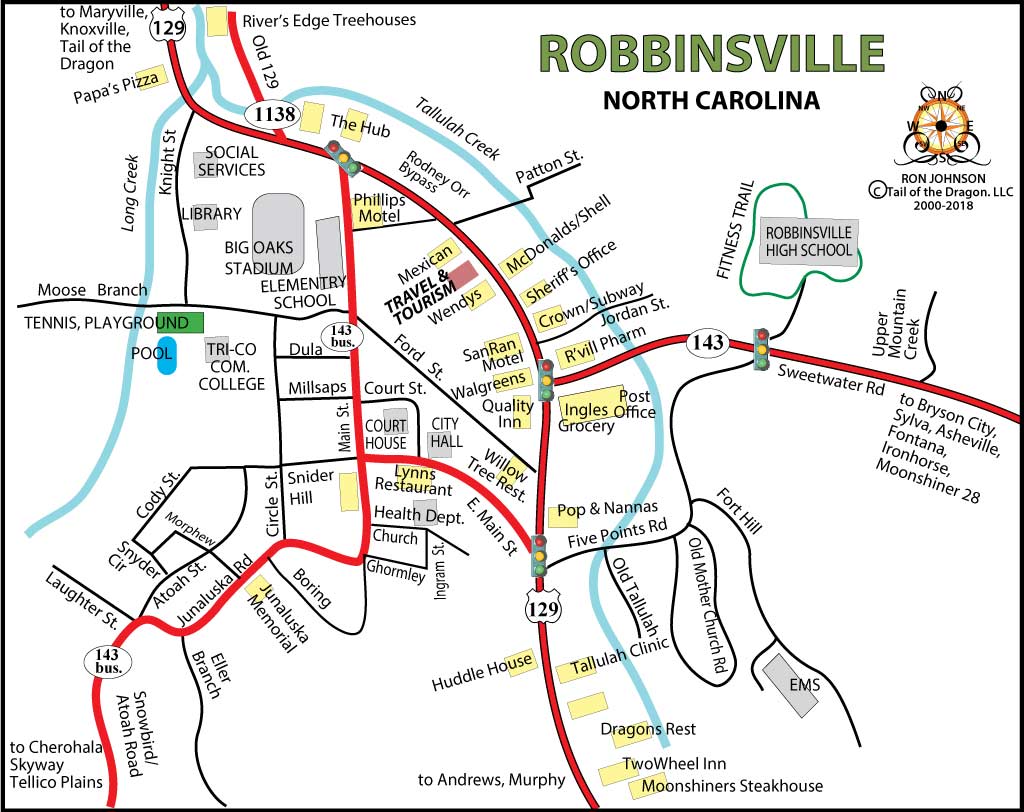 Map of Robbinsville North Carolina